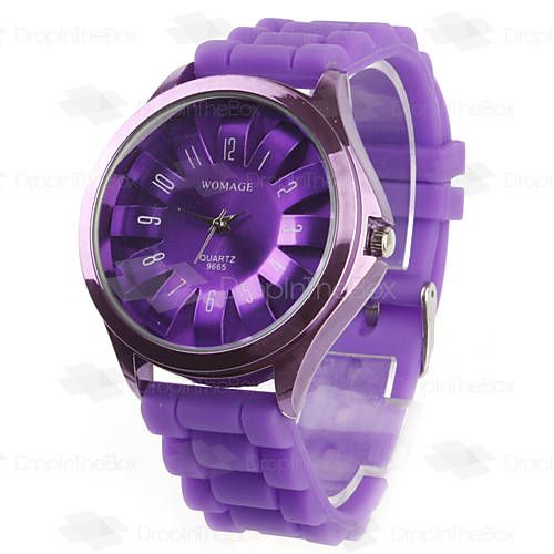 Relógio Quartz Unisexo (Roxo)